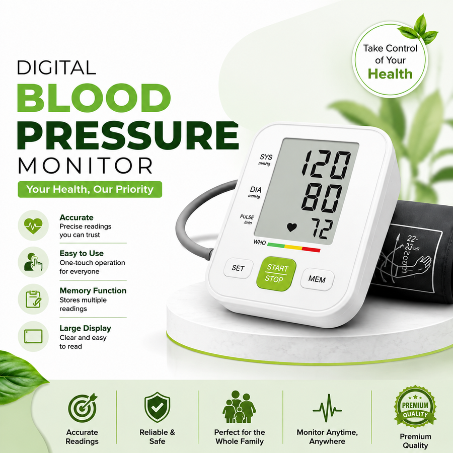 Digital Blood Pressure Monitor β Easy Home BP Checker