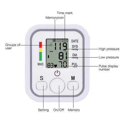 Digital Blood Pressure Monitor – Easy Home BP Checker